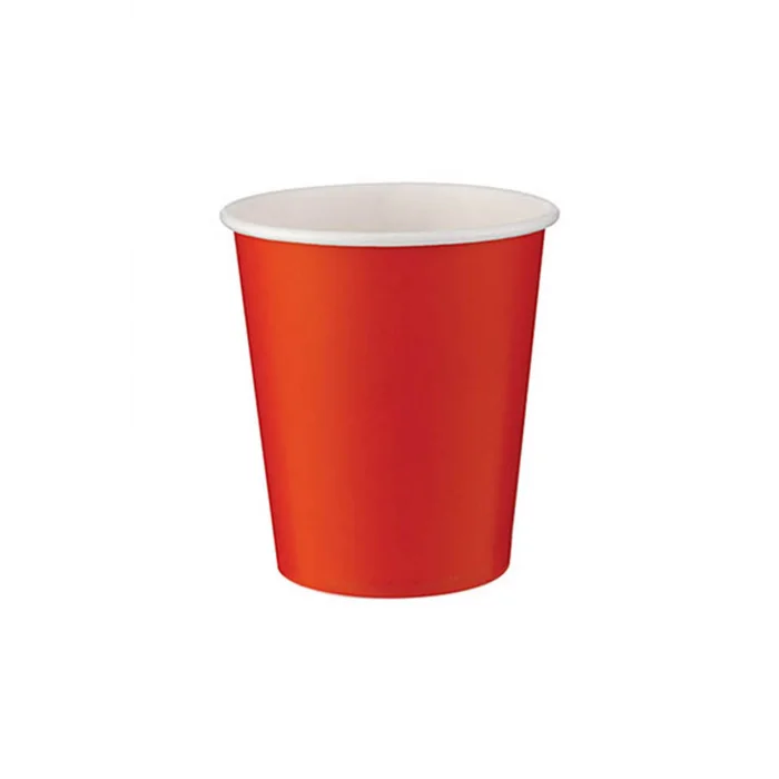 Roll-Up Karton Bardak Kırmızı 200cc-8oz 8li