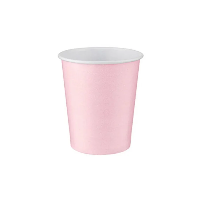 Roll-Up Karton Bardak Pembe 200cc-8oz 8li