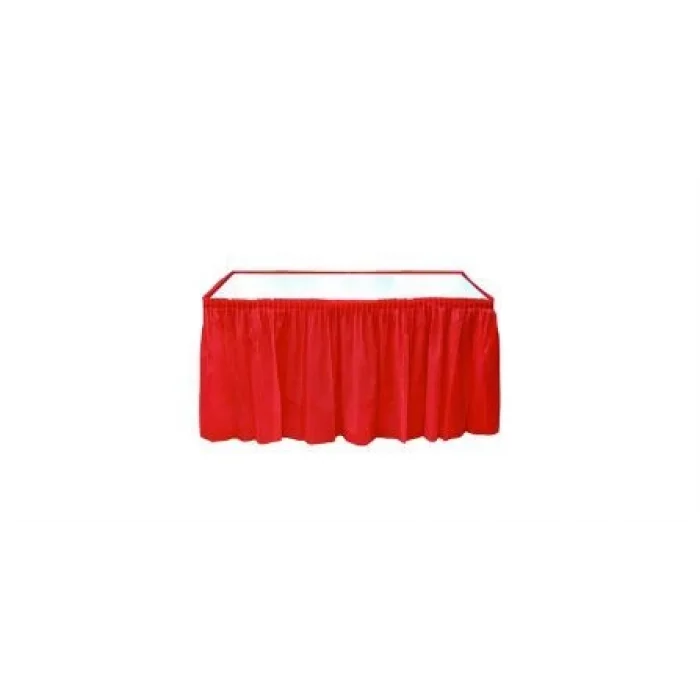 Roll-Up Kırmızı Masa Eteği Plastik