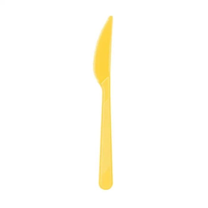 Sarı Plastik Bıçak 25 li