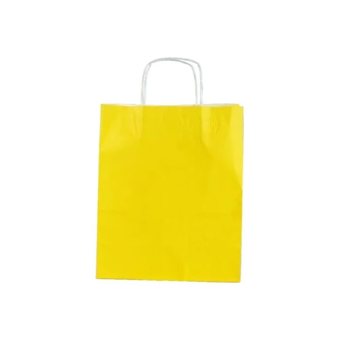 Sarı Kraft Çanta Orta Boy 25x12x31 cm 25 Adet