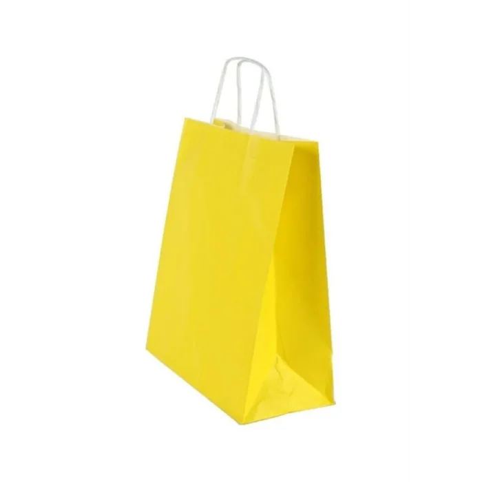 Sarı Kraft Çanta Orta Boy 25x12x31 cm 25 Adet