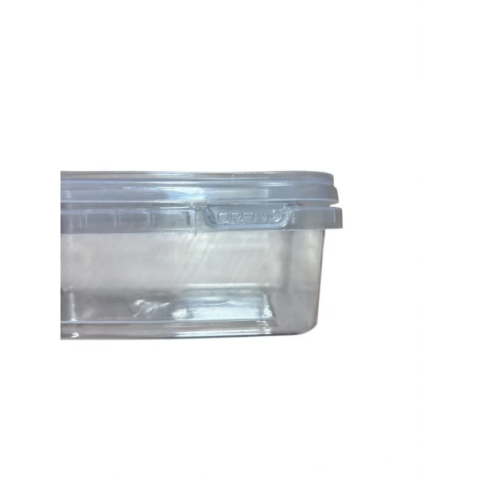 Sert Plastik Gıda Kabı PP Kase (Kilit Kapaklı) Dikdörtgen 350 ml