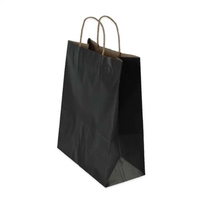 Siyah Kraft Çanta Küçük Boy 18x8x24 cm 25 Adet