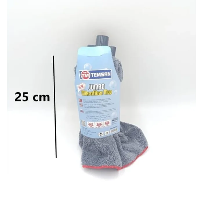 Temsan Jumbo Microfiber Havlu Mop Gri