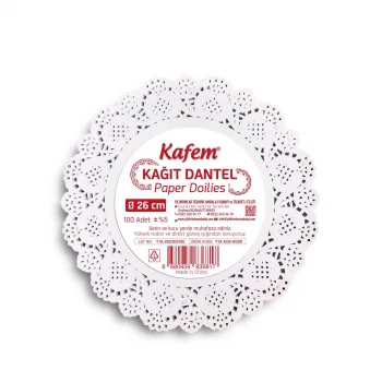 26 cm Yuvarlak Dantel Kağıt 100 Adet