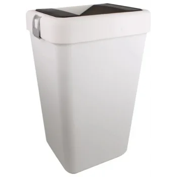 Carpex Optima Beyaz Çöp Kovası Kapaklı 40 Litre