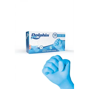 Dolphin Mavi Nitril Eldiven Küçük 100 Adetli
