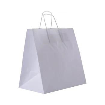 Beyaz Çanta Burgu Saplı 33x20x33 -25 Adetli