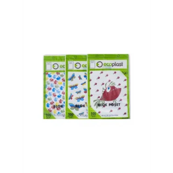 Ecoplast 1 Numara 100 Lü  Baskılı  Beyaz- 22*33
