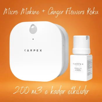 Carpex Micro Basic Beyaz Koku Makinesi + 50 ml Ginger Flowers Kartuş