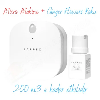 Carpex Micro Basic Beyaz Koku Makinesi + 50 ml Ginger Flowers Kartuş