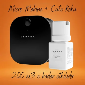 Carpex Micro Basic Siyah Koku Makinesi + 50 ml Cute Kartuş