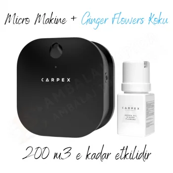Carpex Micro Basic Siyah Koku Makinesi + 50 ml Ginger Flowers Kartuş