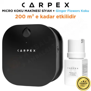 Carpex Micro Basic Siyah Koku Makinesi + 50 ml Ginger Flowers Kartuş