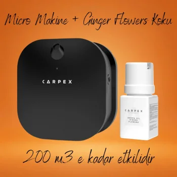 Carpex Micro Basic Siyah Koku Makinesi + 50 ml Ginger Flowers Kartuş