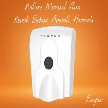 Carpex Nature Beyaz Manuel Plus Köpük Sabun Aparatı Hazneli