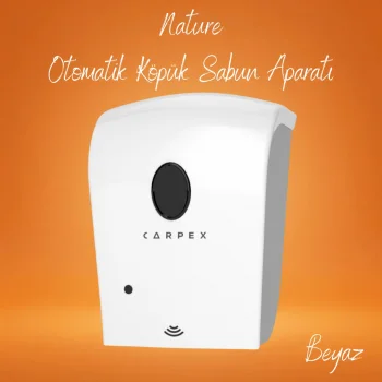 Carpex Nature Beyaz Otomatik Köpük Sabun Aparatı Kartuşlu
