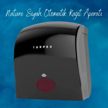 Carpex Nature Siyah Otomatik Kağıt Aparatı