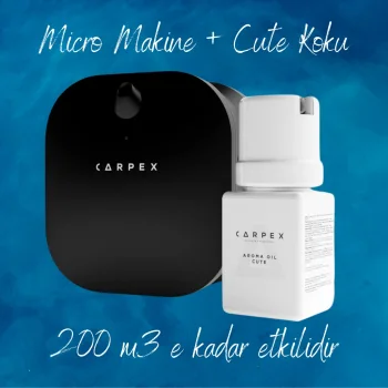 Carpex Micro Basic Siyah Koku Makinesi + 50 ml Cute Kartuş