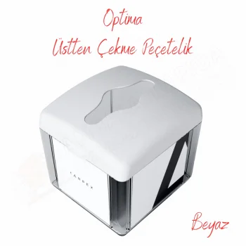 Carpex Üstten Çekmeli Peçete Dispenseri - Beyaz