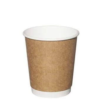 Double Wall Kraft Karton Bardak A.Gramaj 8 Oz -500 Adetli