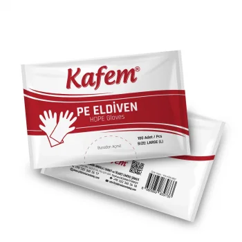 Kafem Şeffaf Tek Kullanımlık Şeffaf Eldiven 100 Lü