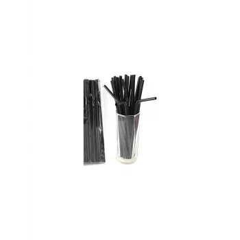 Jelatinli Frozen Sargılı Körüklü Pipet Siyah 50 Li