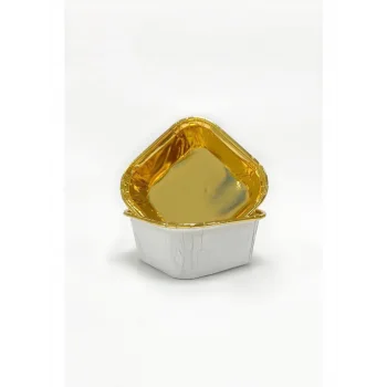 Kafem Muffin Kek Kapsülü Kare Beyaz-Altın 25li - K38
