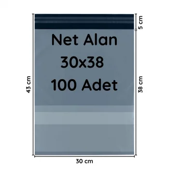Kargo Poşeti Cepli 30x37+5 cm 100 Adet