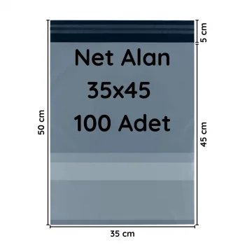 Kargo Poşeti Cepli 35x45+5 cm - 100 Adet