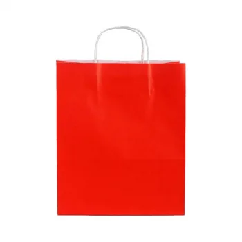 Kırmızı Kraft Çanta Küçük Boy 18x8x24 cm 25 Adet