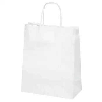 Beyaz Kraft Çanta Orta Boy 25x12x31 cm 25 Adet