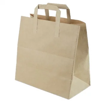 Kraft Çanta Flat Saplı 27x29+16 (Orta)
