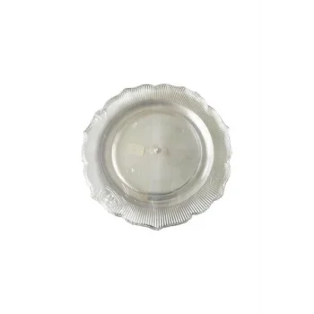 Kristal Lüks Platinum Kristal Tabak 26 cm 6 Adet Şeffaf
