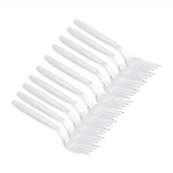 Lüks Plastik Çatal 10lu