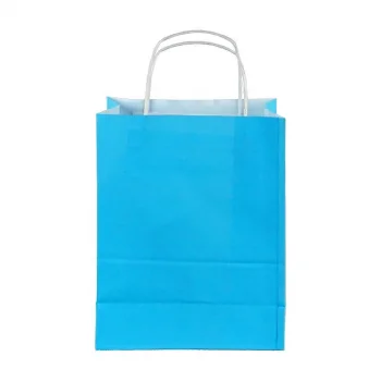 Mavi Kraft Çanta Küçük Boy 18x8x24 cm 25 Adet