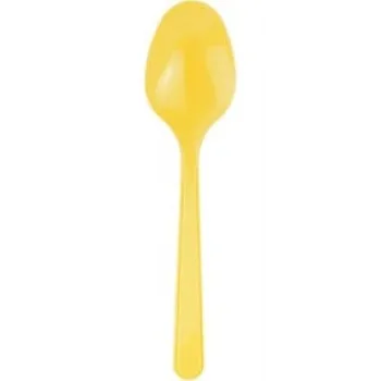 May Plastik Renkli Kaşık Sarı 25 Li