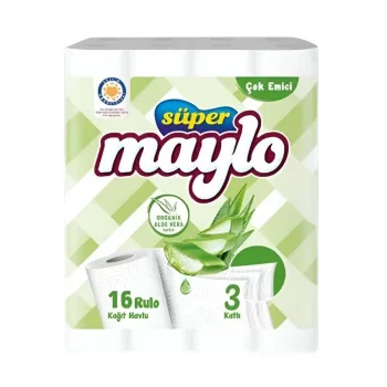 Maylo Rulo Havlu Bambu 16 Adetli