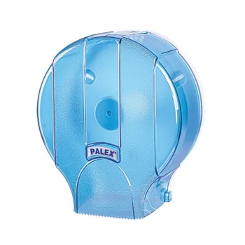 Mini Jumbo Tuvalet Kağıdı Dispenseri Şeffaf Mavi