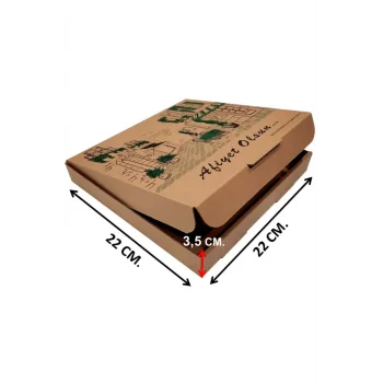PİZZA KUTUSU 22X22X3,5*100 LÜ