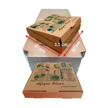 Pizza Kutusu 27x27x3.5 Cm-100 Adetli