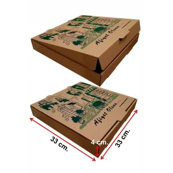 Pizza Kutusu 33x33x4 Cm-100 Adetli