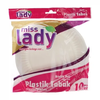 Plastik Büyük Boy Tabak (10lu)