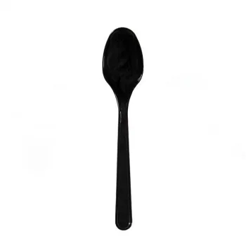 Plastik Kaşık Kalın Siyah 100lü