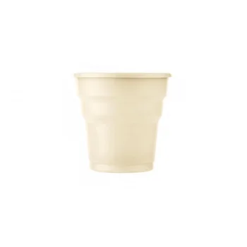 Roll-Up Açık Krem Renkli Plastik Bardak 25li