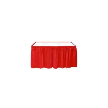 Roll-Up Kırmızı Masa Eteği Plastik