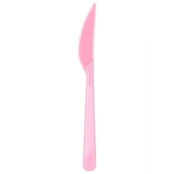 Plastik Pembe Renkli Bıçak 25 li