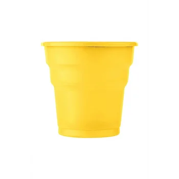Roll-Up Plastik Renkli Bardak (Sarı) 25 Adetli
