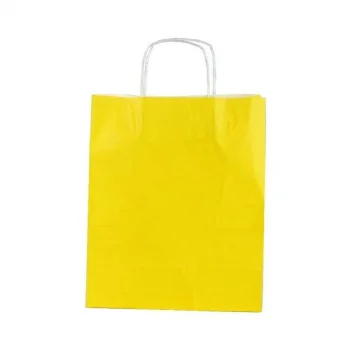 Sarı Kraft Çanta Küçük Boy 18x8x24 cm 25 Adet
